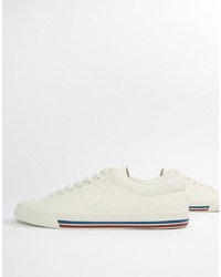 Fred Perry Underpsin Leather Trainers In White