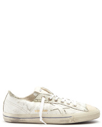 Golden Goose Deluxe Brand V Star Low Top Leather Trainers