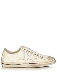 Golden Goose Deluxe Brand V Star Low Top Leather Trainers