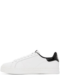 VERSACE JEANS COUTURE White 88 V Emblem Court Sneakers