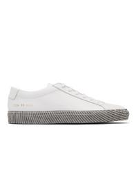 Common Projects White Achilles Moire Sole Low Sneakers