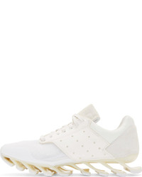 Rick Owens White Adidas By Springblade Sneakers