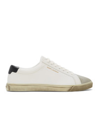 Saint Laurent White Aged Andy Sneakers