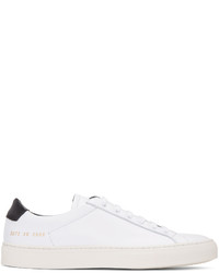 Common Projects White And Black Achilles Retro Low Sneakers