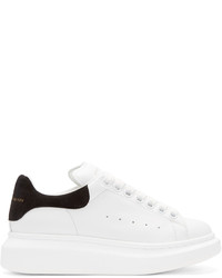 Alexander McQueen White And Black Leather Sneakers