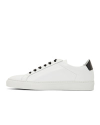 Woman by Common Projects White And Black Retro Low Glossy Sneakers