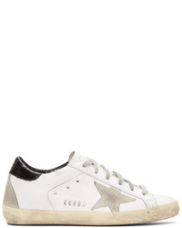 Golden Goose White And Black Superstar Sneakers