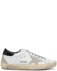 Golden Goose White And Black Superstar Sneakers