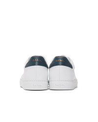 Paul Smith White And Blue Basso Sneakers