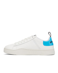 Diesel White And Blue S Clever Ls Low Sneakers