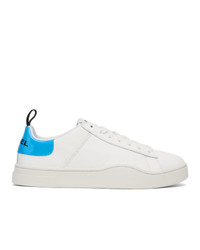 Diesel White And Blue S Clever Ls Low Sneakers
