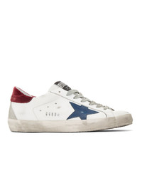 Golden Goose White And Blue Sneakers