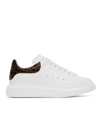 Alexander McQueen White And Brown Croc Oversized Sneakers