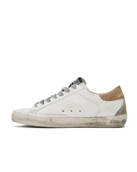 Golden Goose White And Brown Lizard Sneakers