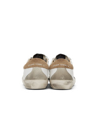 Golden Goose White And Brown Lizard Sneakers