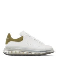 Alexander McQueen White And Gold Clear Sole Oversized Sneakers