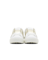 Valentino White And Gold Garavani Open Sneakers