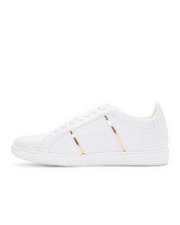 Versace White And Gold Medusa Martin Sneakers
