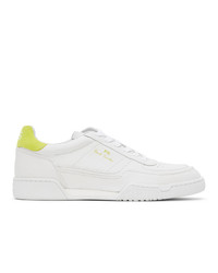 Ps By Paul Smith White And Green Atlas Sneakers