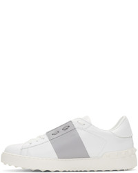 Valentino White And Grey Garavani Open Sneakers