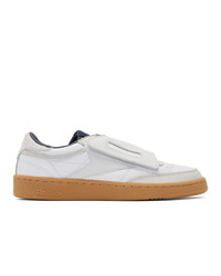 Nanamica White And Grey Reebok Edition Club C Stomper Sneakers