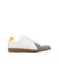Maison Margiela White And Grey Replica Leather Sneakers