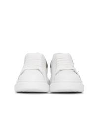 Alexander McQueen White And Iridescent Oversized Sneakers
