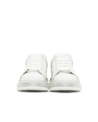 Alexander McQueen White And Iridescent Oversized Sneakers