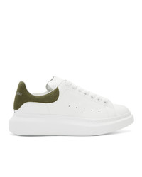 Alexander McQueen White And Khaki Oversized Sneakers