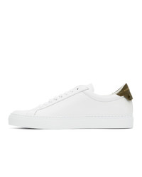 Givenchy White And Khaki Urban Knots Sneakers