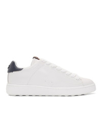 Coach 1941 White And Navy C101 Low Top Sneakers