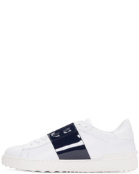Valentino White And Navy Garavani Open Sneakers