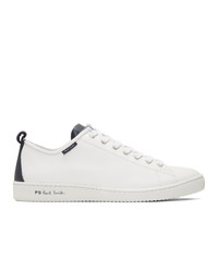 Ps By Paul Smith White And Navy Miyata Sneakers