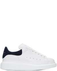 Alexander McQueen White And Navy Oversized Sneakers