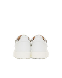 Giuseppe Zanotti White And Orange Frankie May London Sneakers