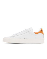 Heron Preston White And Orange Vulcanized Sneakers