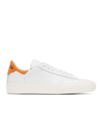 Heron Preston White And Orange Vulcanized Sneakers