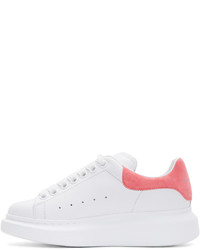 Alexander McQueen White And Pink Leather Sneakers
