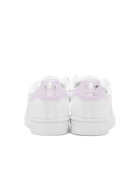 adidas Originals White And Purple Sneakers