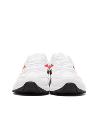 Reebok Classics White And Red Aztrek 96 Sneakers