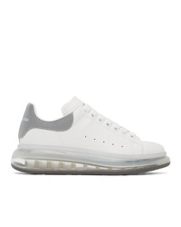 Alexander McQueen White And Silver Clear Sole Oversized Sneakers