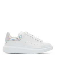 Alexander McQueen White And Silver Oversized Sneakers