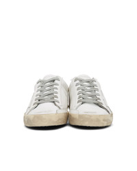 Golden Goose White And Silver Sneakers