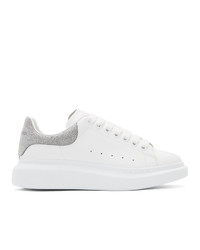 Alexander McQueen White And Silver Tiny Dancer Oversized Sneakers