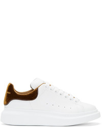 Alexander McQueen White And Tan Oversized Sneakers