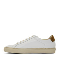 Woman by Common Projects White And Tan Retro Low Special Edition Sneakers