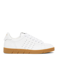 Loewe White And Tan Soft Sneakers