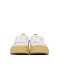 Chloé White And Yellow Lauren Sneakers