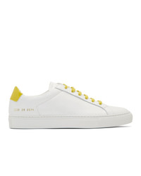 Common Projects White And Yellow Retro Low Sneakers