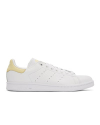 adidas Originals White And Yellow Stan Smith Sneakers